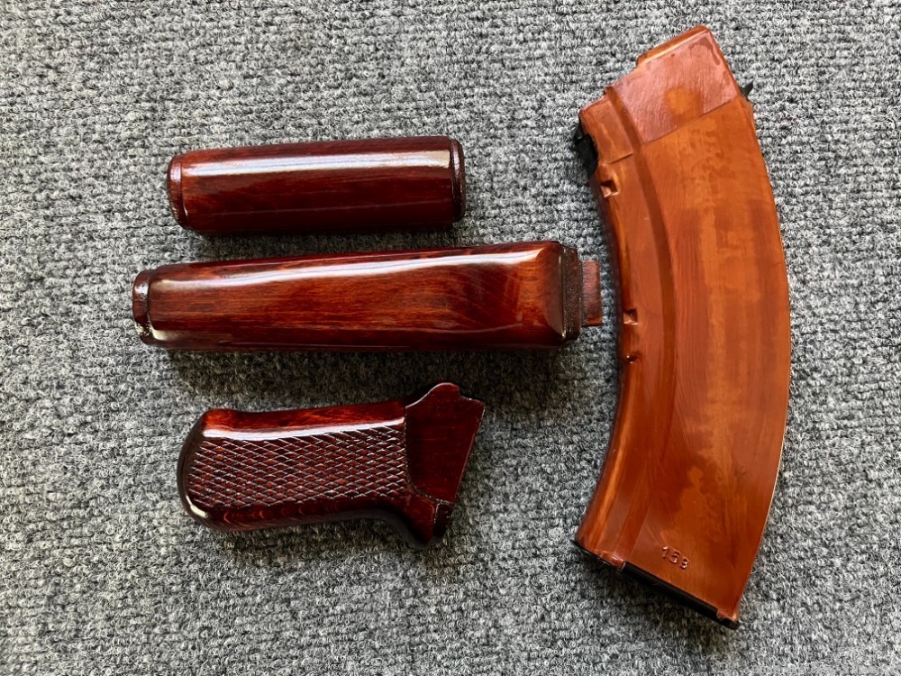 Rare Original Bulgarian Milled SAM7SF Handguard Set + Matching Pistol Grip-img-5