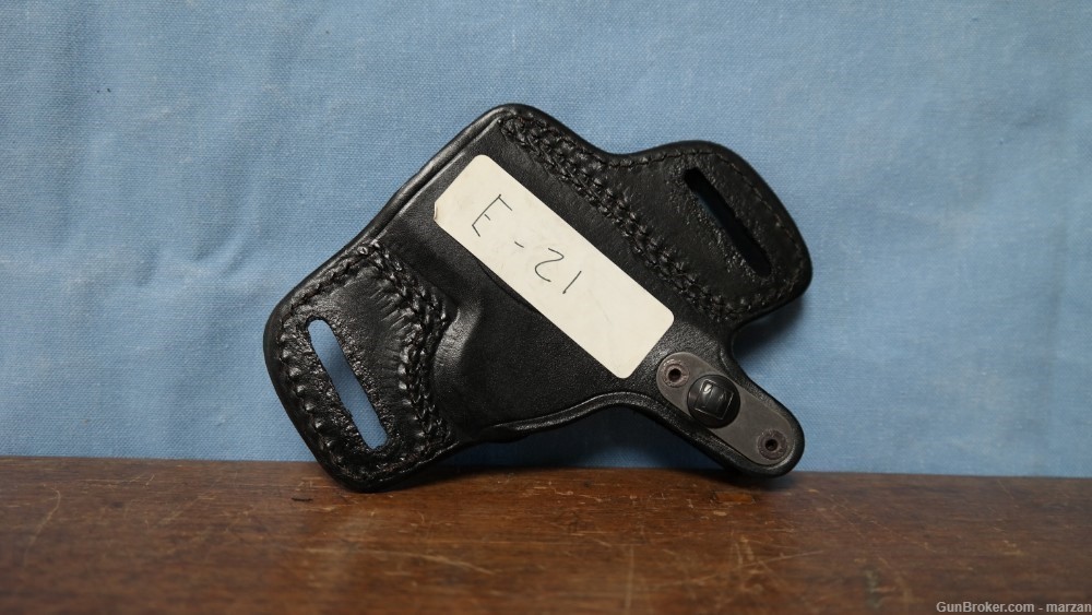 Tagua Open Barrel Thumb Release Black Leather Holster For Sig P238 -img-1