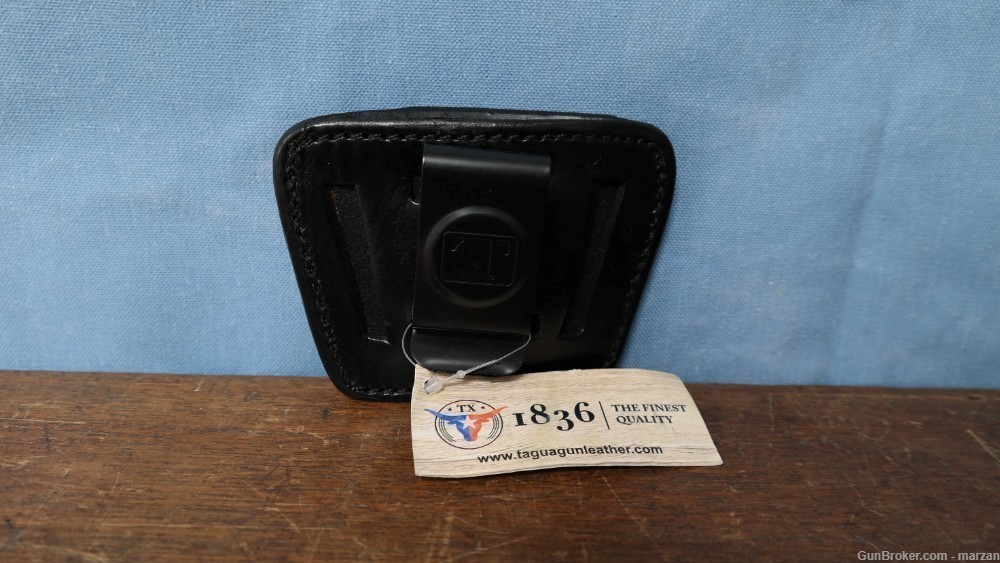 Tagua Gun Leather IWB-OWB Black Leather Slide Holster Keltec 380 Ruger LCP -img-0