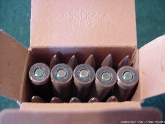 German 8mm 1940 Steel Case 15 Rds in Original box-img-1
