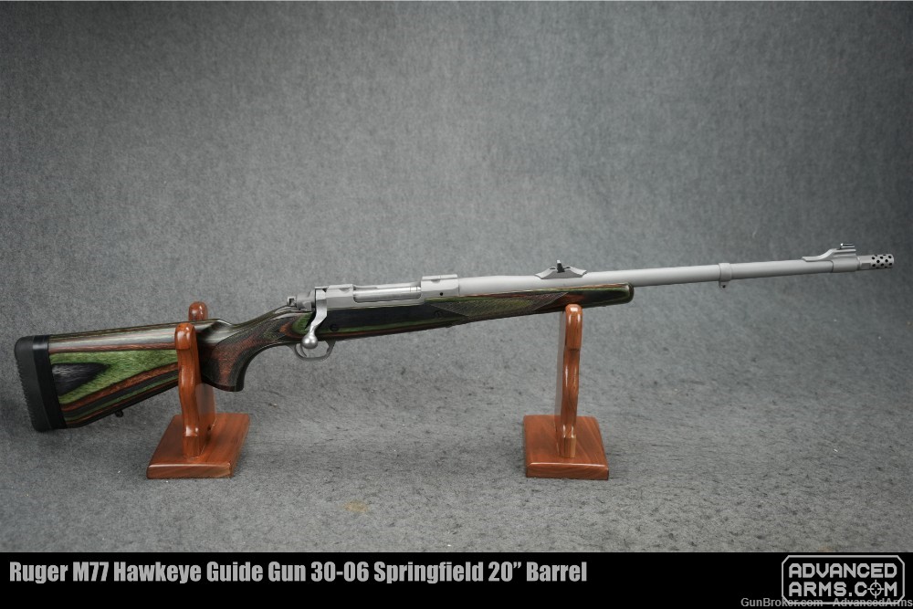 Ruger M77 Hawkeye Guide Gun 30-06 Springfield 20” Barrel-img-0