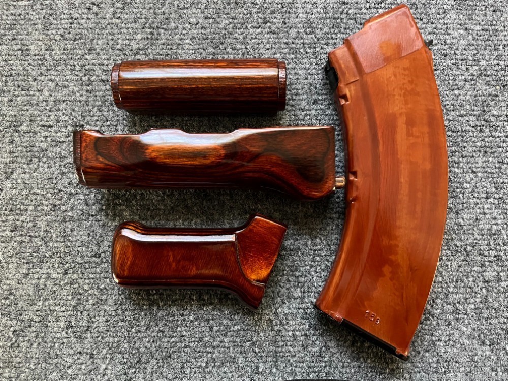 Milled SAM7SF Laminate Wood Handguard Set + Matching Pistol Grip-img-0