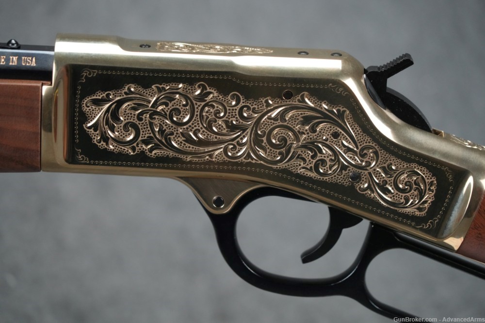 Henry Big Boy Brass Side Gate Deluxe Engraved 357 Magnum 20” Barrel-img-3