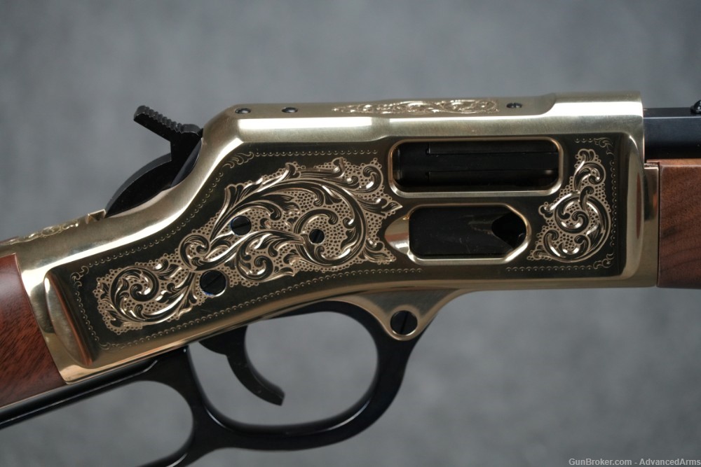 Henry Big Boy Brass Side Gate Deluxe Engraved 357 Magnum 20” Barrel-img-2