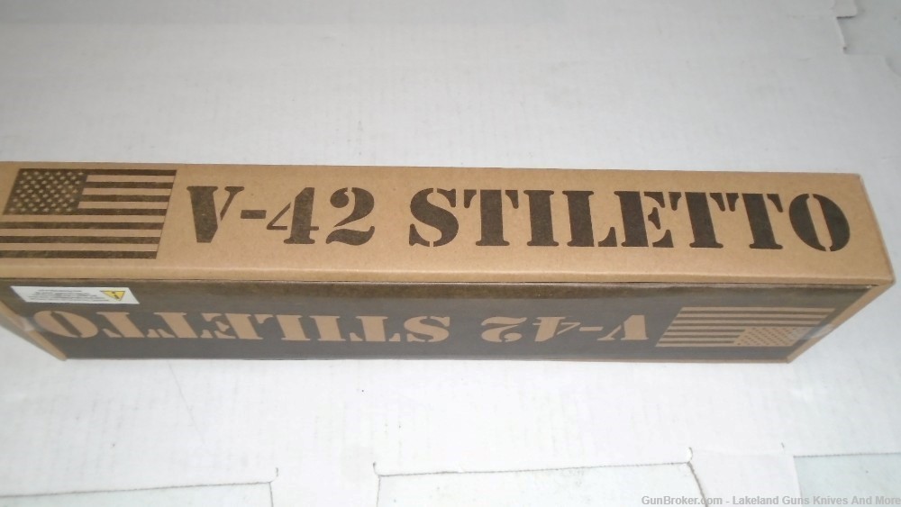 NIB Double-Edged V42 Military Stacked Leather Stiletto Dagger Knife& Sheath-img-25