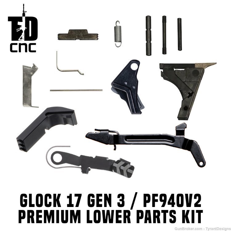 Tyrant Designs Glock 17 Gen 3 Premium Lower Parts Kit LPK PF940V2-img-0
