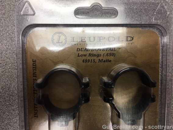 Leupold Dual Dovetail Low 1" Rings Matte 49915-img-1