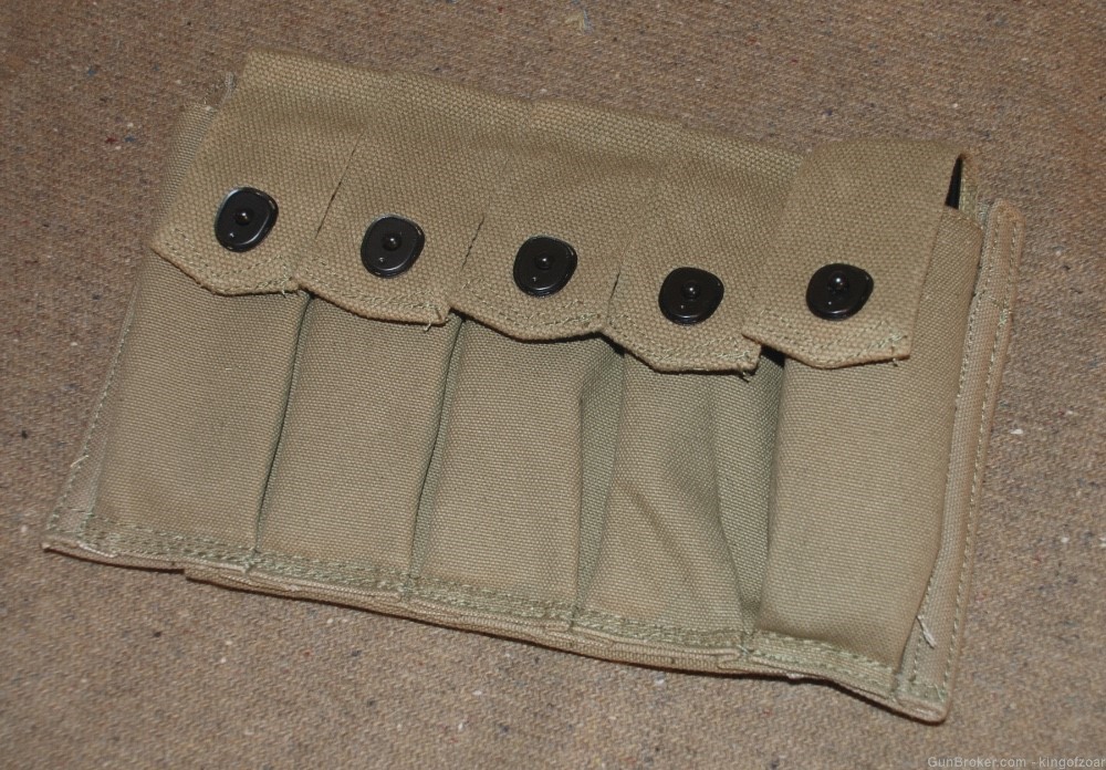 WW2 Reproduction 5-Cell Thompson Pouch for 20 Round Magazine M1 & M1928-img-0