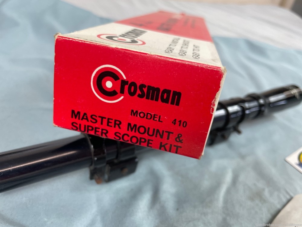Vintage Crosman 4x15 Super Scope + Master Mount Kit -img-5