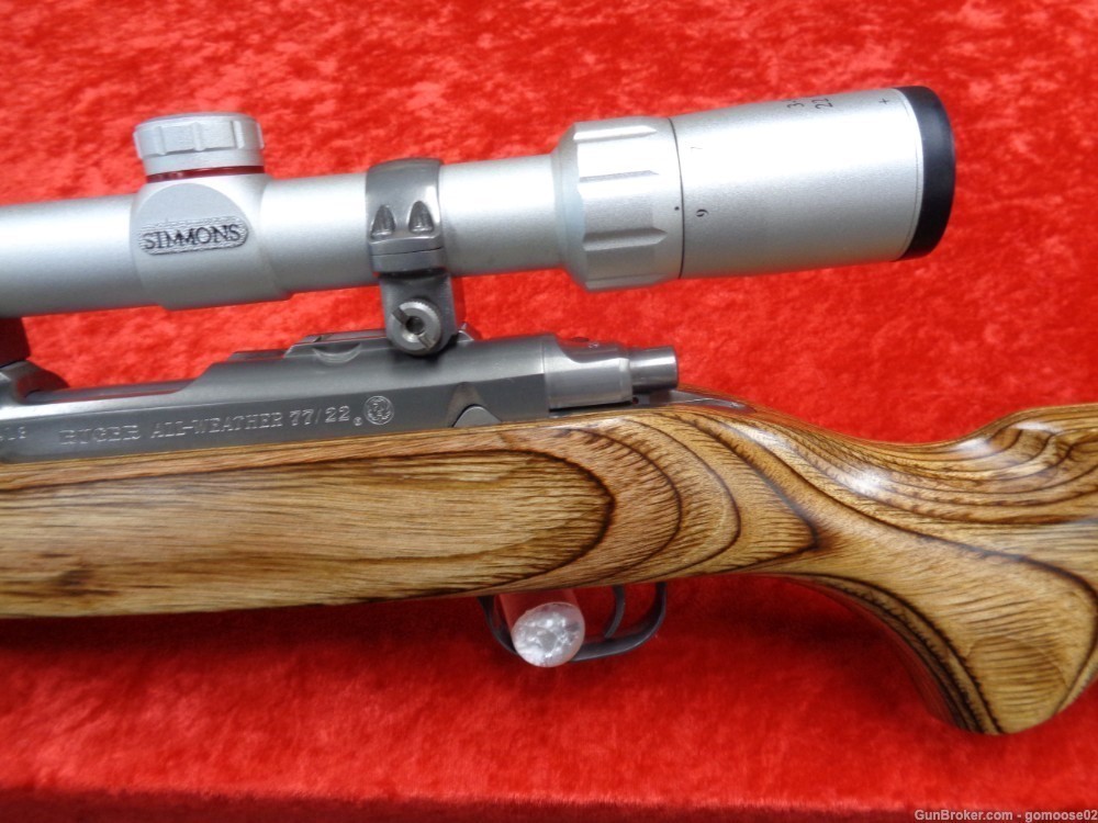 Ruger 77/22 Magnum 22 WMR Win Mag All Weather SS Rifle VX Scope WE TRADE-img-9