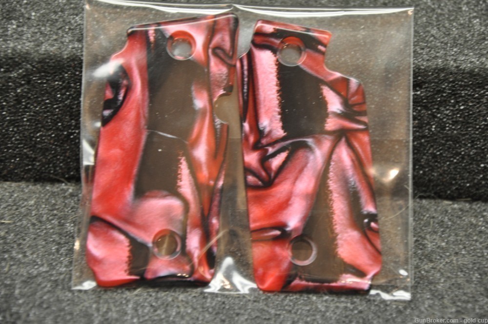 Sig P238 08 grips Faux Marble lite Red-img-2