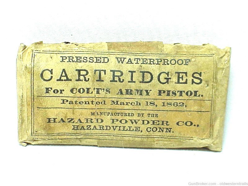 Original Civil War 6 Cartridges for Colt Army Pistol .44-100 Cal. 1862-img-0