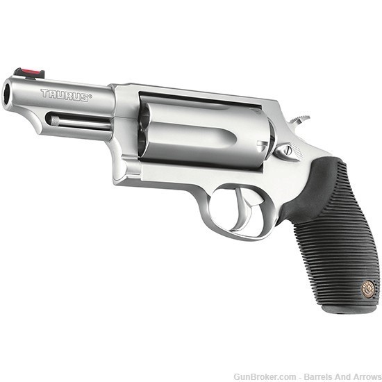 Taurus 2-441039MAG Judge Revolver 45 LC, 3 in, Ribbed Rubber Grp, 5 Rnd,-img-0