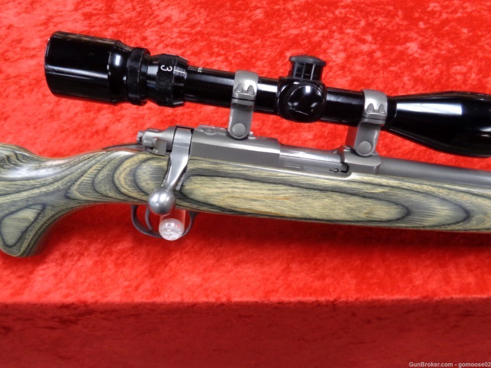 Ruger 77/17 All Weather GREEN Laminate Stock 17 HMR VX Scope WE TRADE BUY!-img-1