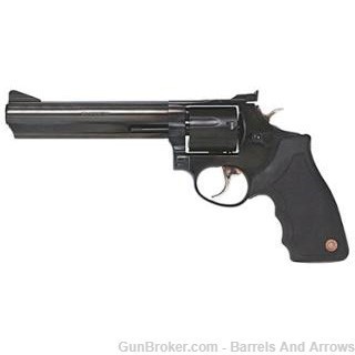 Taurus 2-660061 M66 Revolver 357 MAG, 6 in, Rubber Grp, 7 Rnd, Medium Blued-img-0