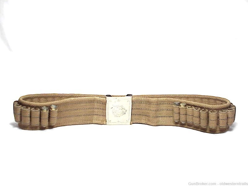 1881 Winchester Bear Buckle .44-40 Cal. Mills Cartridge Belt - Rare-img-0