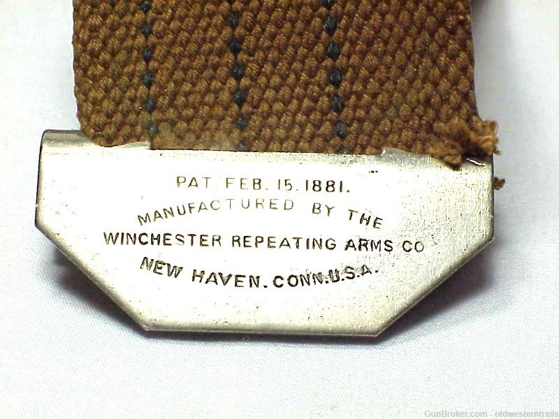 1881 Winchester Bear Buckle .44-40 Cal. Mills Cartridge Belt - Rare-img-3