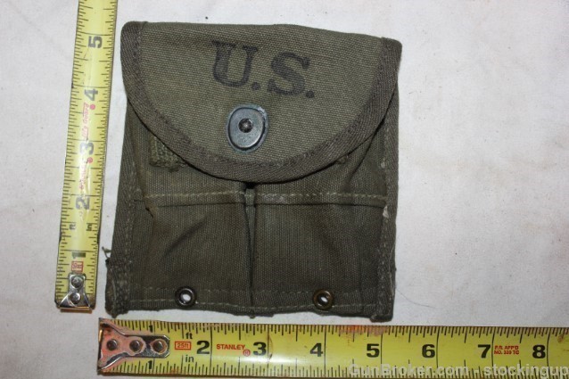 10 US Military Issue Korean Era M1 Carbine 15 RD Magazine Pouch lot 10-img-5