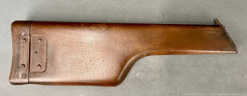 Original WWI Vintage Mauser C96 Broomhandle Walnut Shoulder Stock-img-1