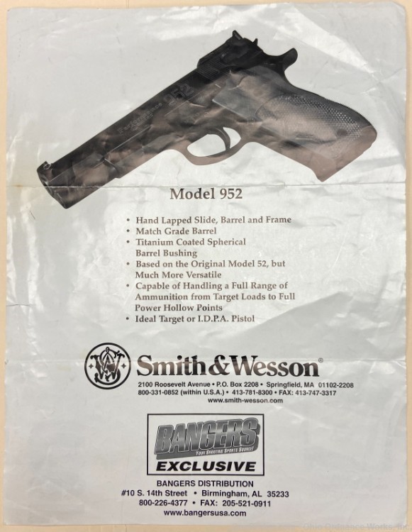 S&W Smith & Wesson Performance Center Model 952-1 Pistol-img-19