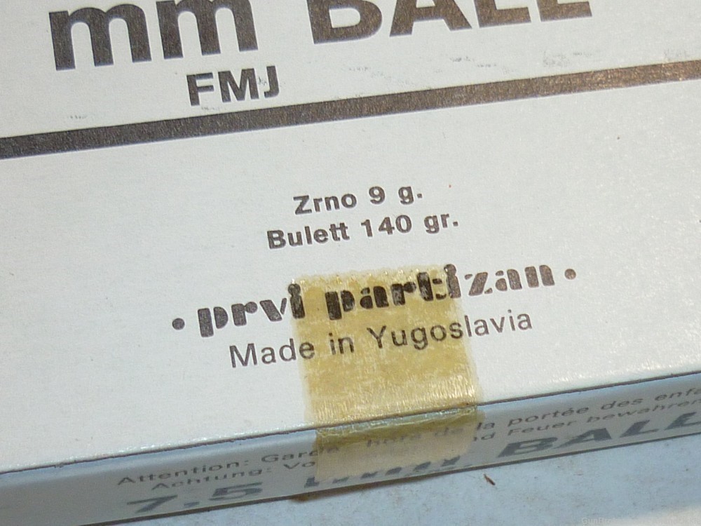 20rd - 7.5x54 FRENCH - Privi Partizan Yugo - 140gr FMJ - 7.5 French PPU-img-9