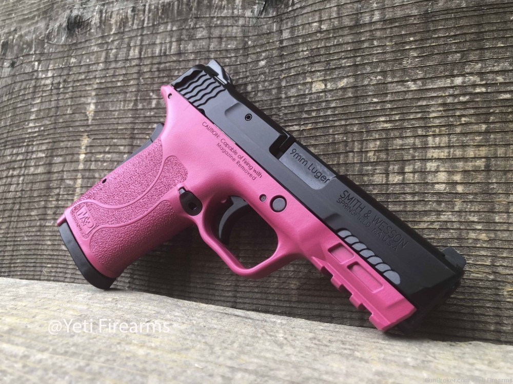 Smith & Wesson M&P 9 Shield EZ 9mm Raspberry Pink Cerakote #12437 S&W-img-1