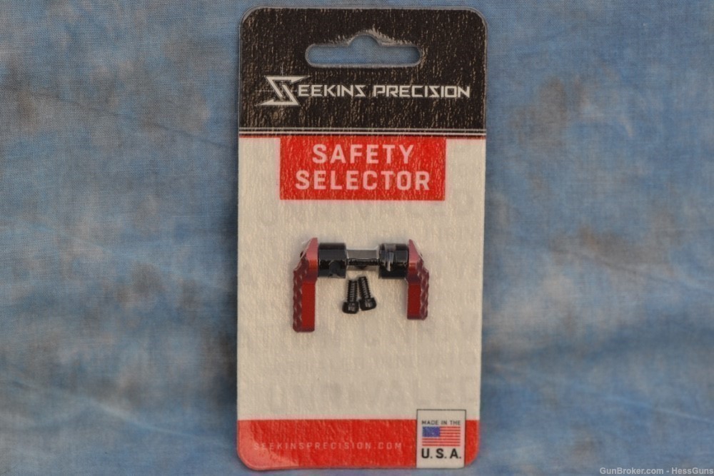 Seekins Precision AR-15 Ambidextrous Safety Selector Red 90 & 60 Degree-img-0
