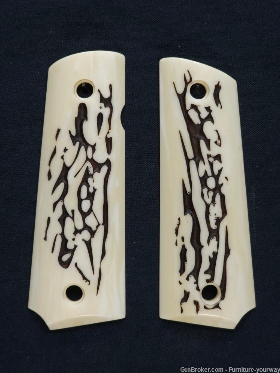 Stag Compatible/ Replacements Browning 1911 - .22/.380 Grips Engraved Textu-img-0