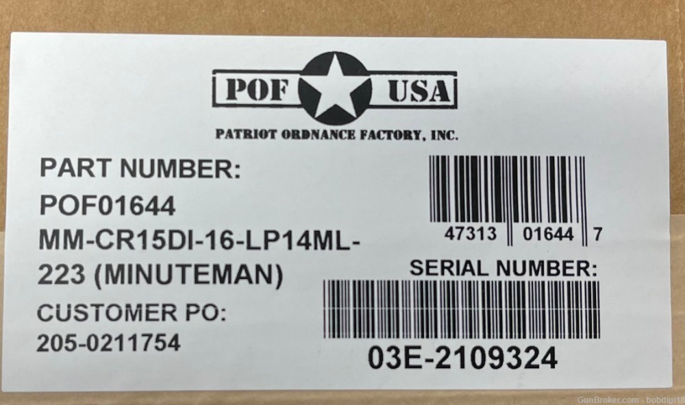 POF Minuteman 5.56mm Direct Impingement AR 16.5" TB Rifle 30rd MFT 01644-img-3