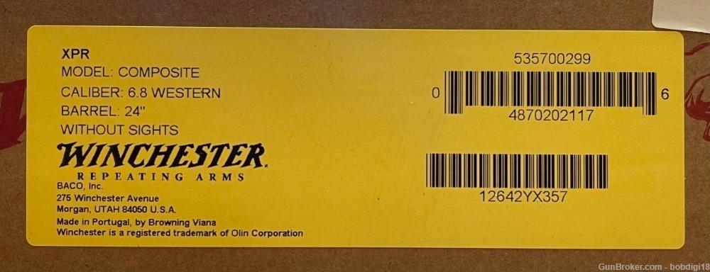 Winchester Repeating Arms XPR 6.8 Western 3+1 535700299 NO CC FEES-img-3