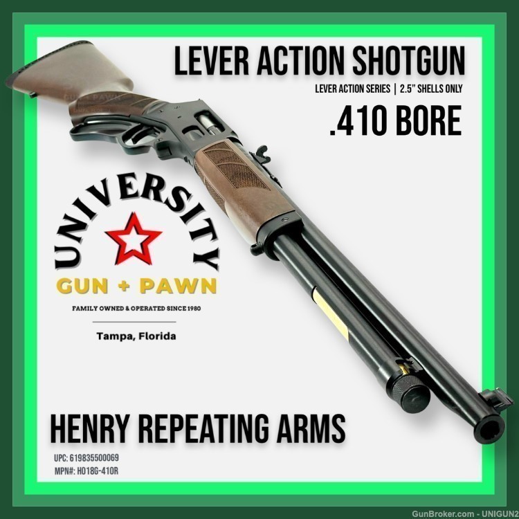HENRY REPEATING ARMS Lever Action Carbine Shotgun 619835500069 H018G-410R-img-0