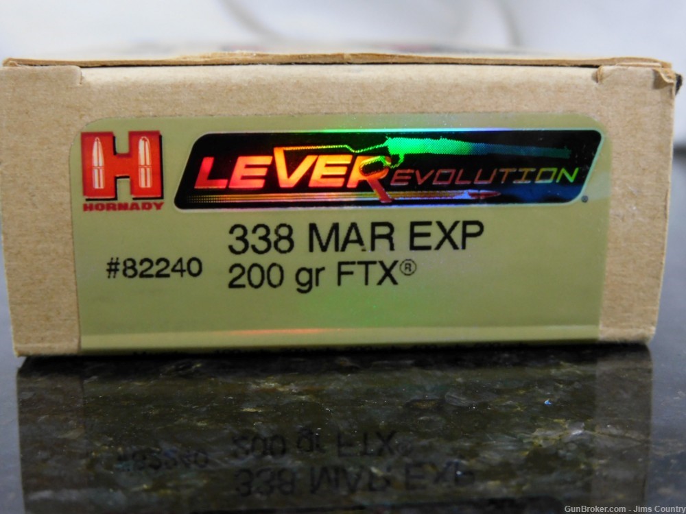 Hornady 338 Marlin Express Leverevolution 200 gr. 338 Mar Exp 20 rounds-img-1