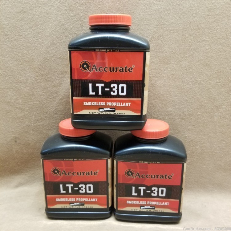 Accurate LT-30 Smokeless Powder 3-1LB Bottles-img-0