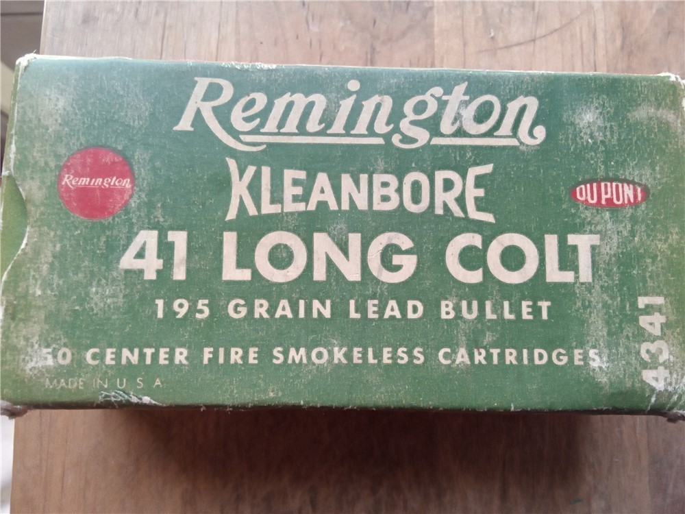 Vintage Remington Kleanbore  41  Long Colt 195 gr. lead ammo-full box-img-4