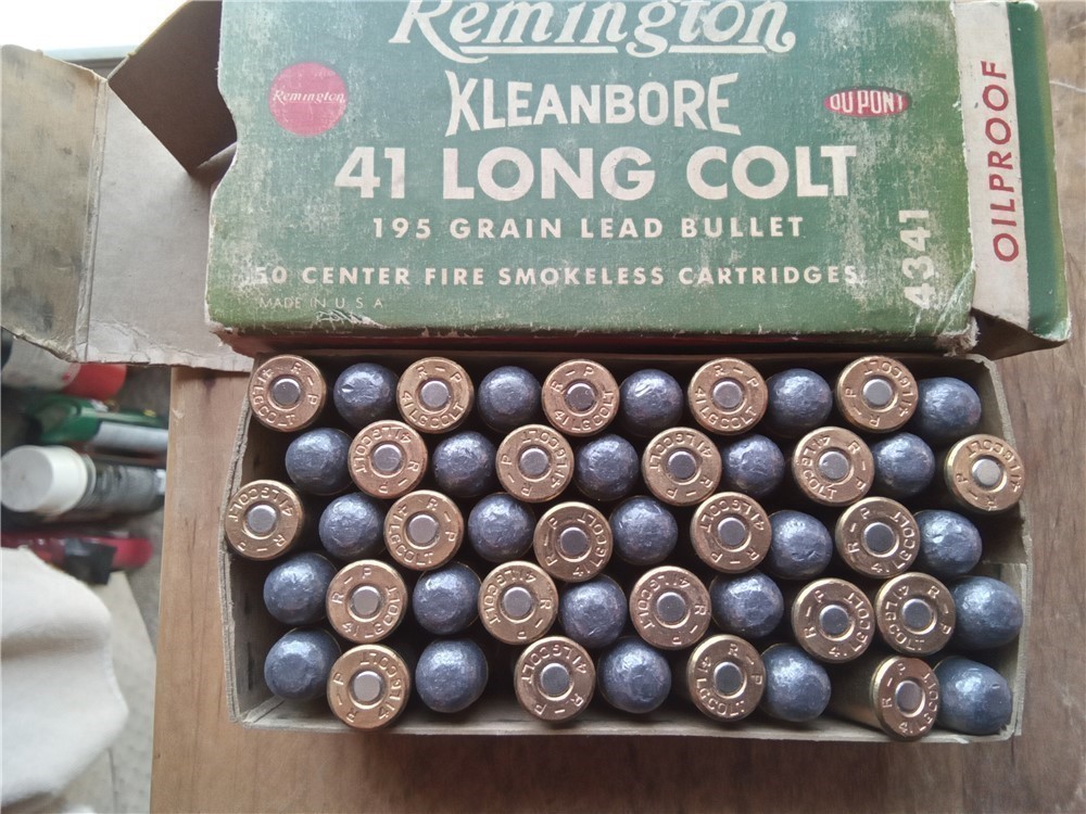 Vintage Remington Kleanbore  41  Long Colt 195 gr. lead ammo-full box-img-0
