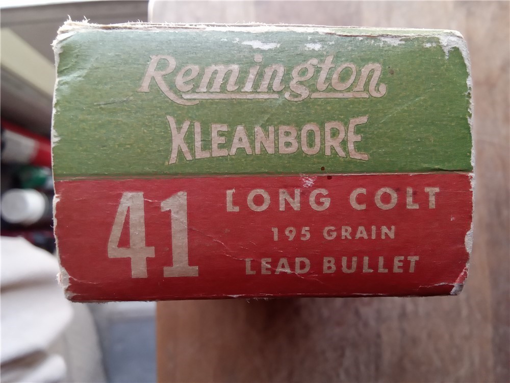 Vintage Remington Kleanbore  41  Long Colt 195 gr. lead ammo-full box-img-2