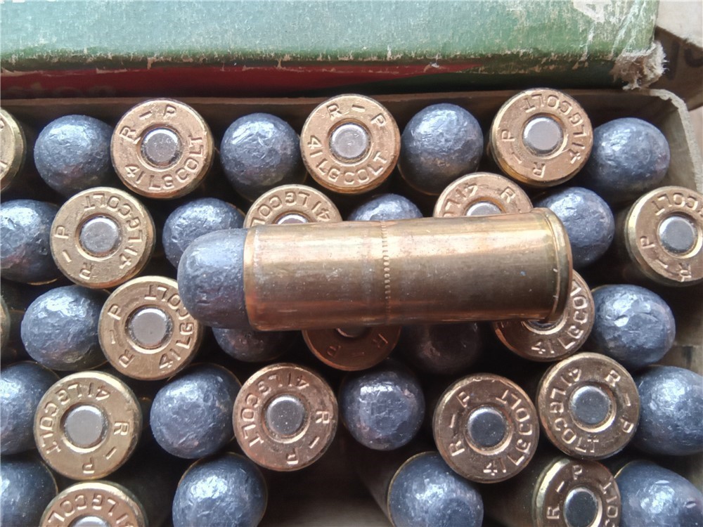 Vintage Remington Kleanbore  41  Long Colt 195 gr. lead ammo-full box-img-1