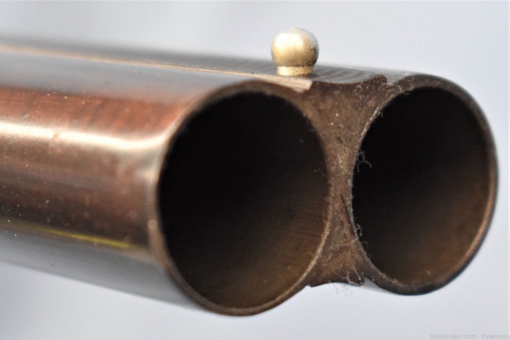 English Mortimer 12-gauge side-by-side black powder shotgun made 1855-1887-img-19