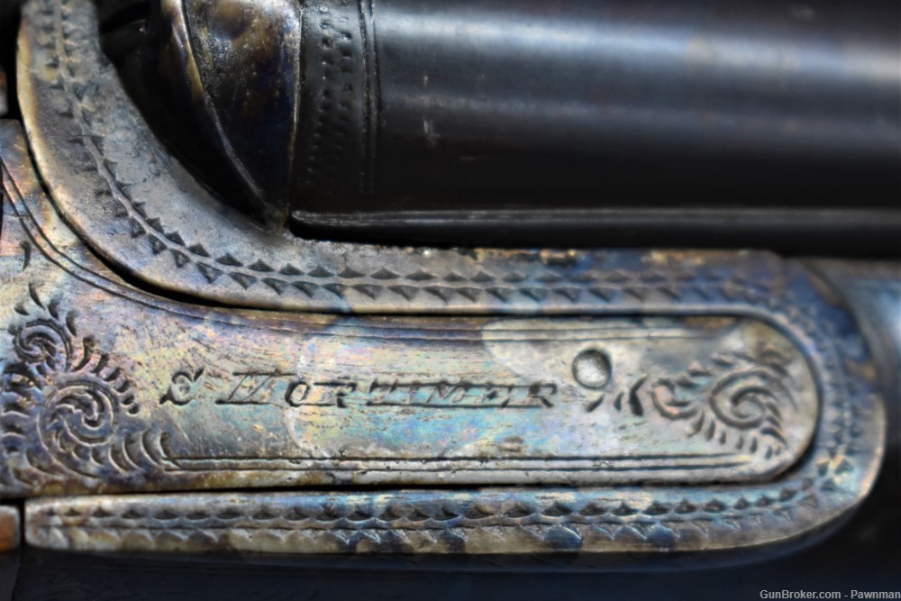 English Mortimer 12-gauge side-by-side black powder shotgun made 1855-1887-img-11