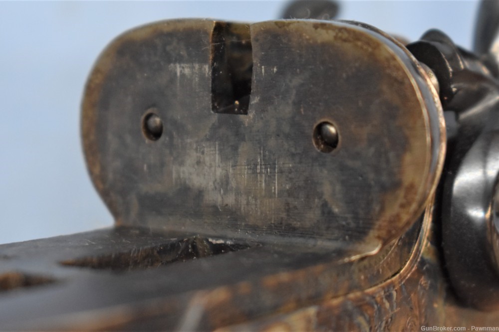 English Mortimer 12-gauge side-by-side black powder shotgun made 1855-1887-img-25