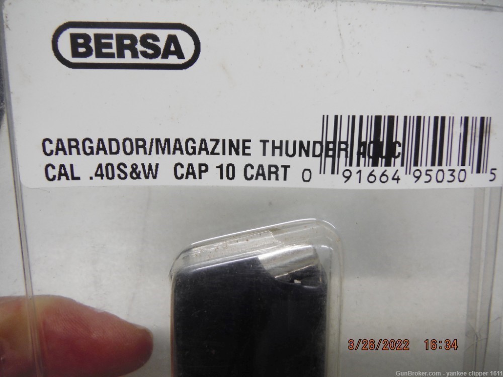Bersa Thunder 40 Magazine Ultra Compact .40 S&W 10Rd  New Factory Magazine-img-1