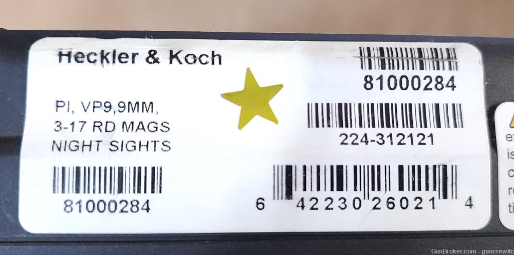 Heckler & Koch H&K VP9 81000284 HK VP-9 Black 9mm NS 3 Mags 4.1" Layaway-img-7