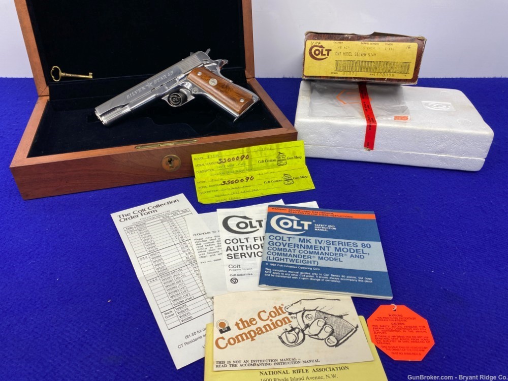 1984 Colt Silver Star LIMITED EDITION FACTORY BRIGHT STAINLESS 1 of 1000  -img-40