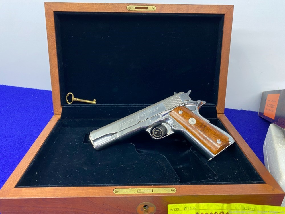 1984 Colt Silver Star LIMITED EDITION FACTORY BRIGHT STAINLESS 1 of 1000  -img-44