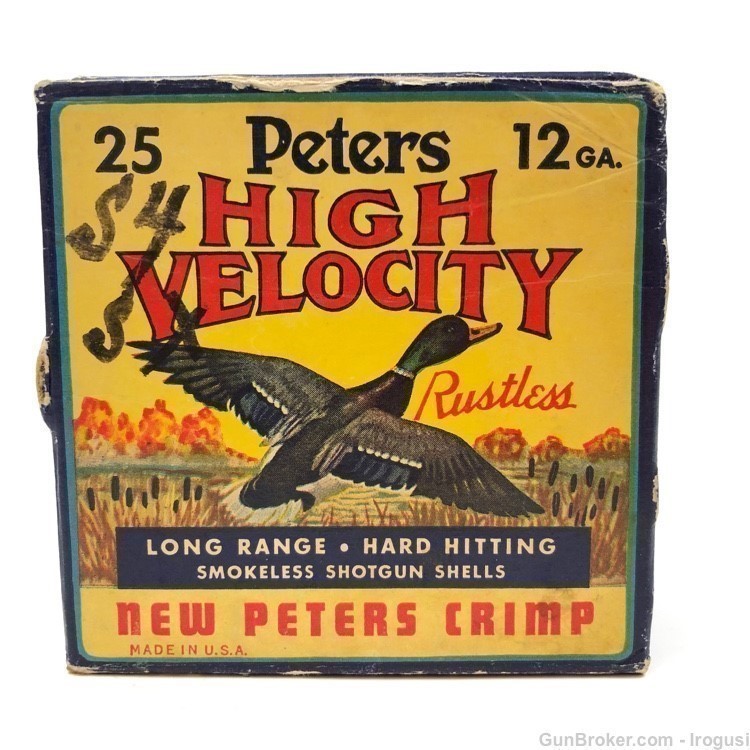 Peters High Velocity Flying Duck 12 Ga Vintage Box 23 Rounds-img-8