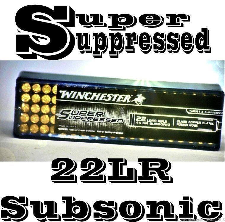 Winchester SUPER SUPPRESSOR 22 LR Black Copper Plated RN 22lr 45Gr 100 Rds-img-0