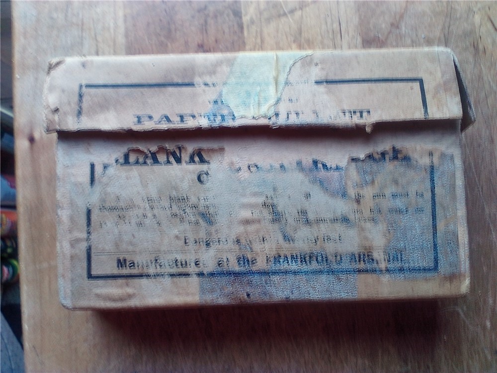 Vintage 18 rds. Frankford Arsenal- 1902- 30 caliber paper blanks-img-0