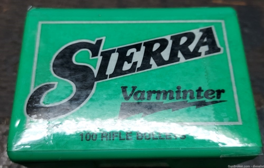100 DISCONTINUED Sierra . 277 " Caliber 90 Grain Hollow Point BULLETS -img-1