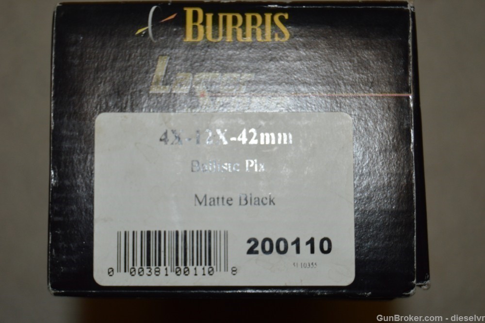 Burris 4-12x Laser Rangefinder Scope Ballistic Plex-img-0