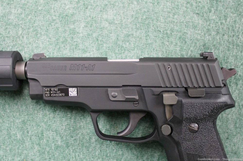 Sig Sauer P229 M11-A1 9mm Pistol With NEW AAC Ti-Rant NEW Tall Night Sights-img-7